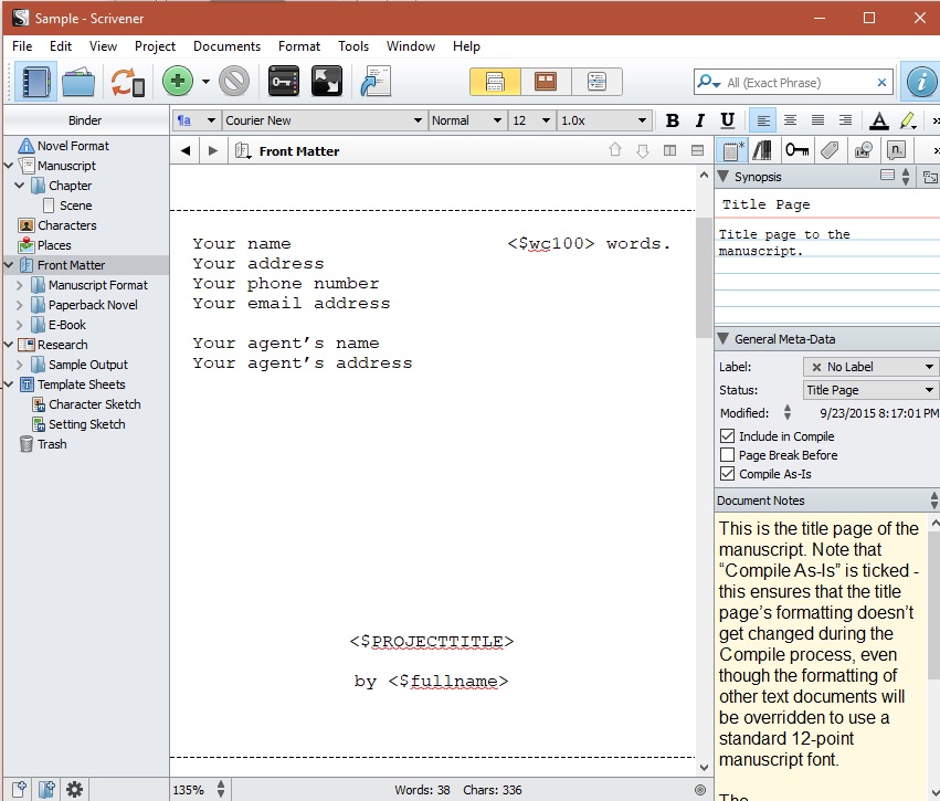 scrivener or writeitnow